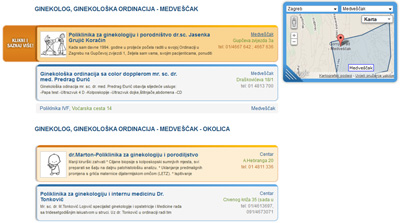 Uključivanje u popis djelatnosti po gradovima